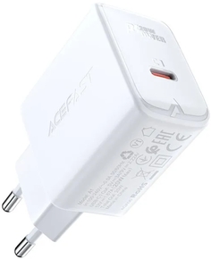 Зарядное устройство сетевое ACEFAST A1 20W, USB Type-C, белое