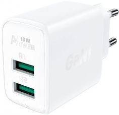 Зарядное устройство сетевое ACEFAST A33 двухпортовое, 18W, USB Type-A/USB Type-A, белое