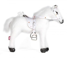 Мягкие игрушки Мягкая игрушка Gotz Белая лошадь с седлом и уздечкой со звуком 40 см