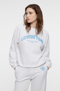 джемпер женский Свитшот oversize хлопковый с утяжками и стопперами Befree