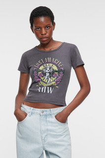 футболка женская Футболка-топ укороченная хлопковая с принтом Befree
