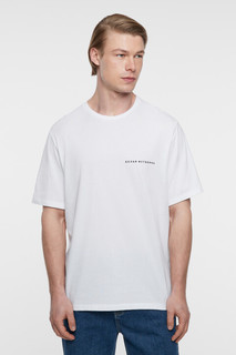 футболка мужская Футболка хлопковая прямая с надписью на груди Befree