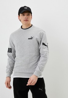 Свитшот PUMA PUMA POWER Colorblock Crew TR Light Gray