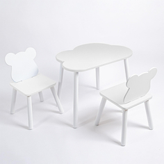 Детские столы и стулья Rolti Baby Комплект детский стол Облачко и два стула Мишка