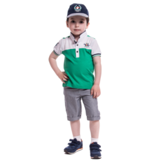 Комплекты детской одежды Cascatto Комплект одежды для мальчика (футболка, бриджи, бейсболка) G_KOMM18/36