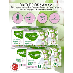Molped Гигиенические прокладки Pure&Soft Long 7 шт. 6 упаковок