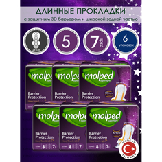 Molped Гигиенические прокладки длинные Supernight Long 28 см 7 шт. 6 упаковок