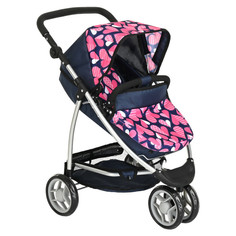 Коляски для кукол Коляска для куклы Pituso трансформер Love Сердечки 69x62x41.5 см