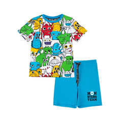 Комплекты детской одежды Playtoday Комплект трикотажный для мальчиков: футболка, шорты Monsters kids boys 12312165