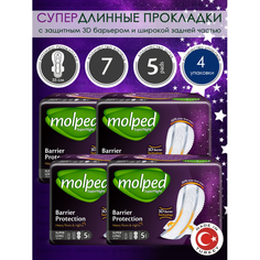 Molped Гигиенические прокладки супер длинные Supernight Super Long 35 см 5 шт. 4 упаковки