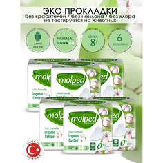 Molped Гигиенические прокладки Pure&Soft Normal 8 шт. 6 упаковок