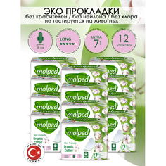 Molped Гигиенические прокладки Pure&Soft Long 7 шт. 12 упаковок