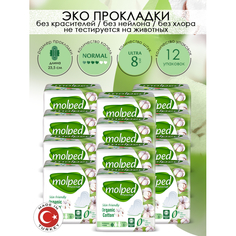 Molped Гигиенические прокладки Pure&Soft Normal 8 шт. 12 упаковок