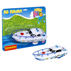 Игрушки для ванны Bondibon Катер полицейский Наше Лето на батарейках 29х21 см