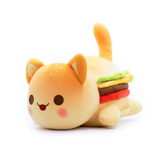 Мягкие игрушки Мягкая игрушка Mihi Mihi подушка кот Гамбургер Hamburger cat 25 см