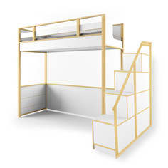Кровати для подростков Подростковая кровать 38 Попугаев чердак с лестницей Робин Wood Лайт 190x80