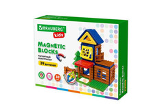 Конструкторы Конструктор Brauberg магнитный Magnetic Build Blocks-39 Построй дом (39 деталей)
