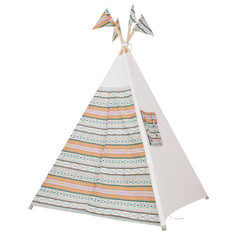 Палатки-домики VamVigvam Большой вигвам Aztec с окном и карманом + флажки 130x130