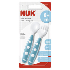 Столовые приборы Nuk Cтоловый прибор Мини c 8 мес. 2 шт.