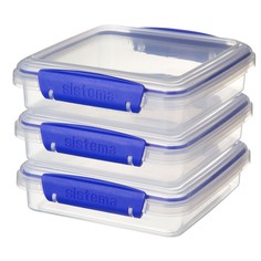 Контейнеры для еды Sistema Набор контейнеров для сэндвичей 450 мл 3 шт. 1643