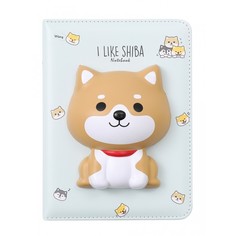 Блокноты Mihi Mihi Блокнот со сквишем Шиба Ину I Like Shiba А5