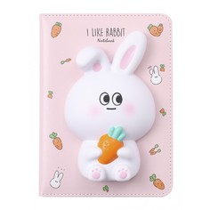 Блокноты Mihi Mihi Блокнот со сквишем Зайчик I Like Rabbit А5