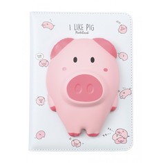 Блокноты Mihi Mihi Блокнот со сквишем Свинка I Like Pig А5