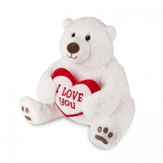 Мягкие игрушки Мягкая игрушка Maxitoys Белый Медведь с Сердцем 30 см