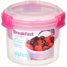 Контейнеры для еды Sistema To-Go Контейнер круглый двухуровневый с ложкой 530 мл