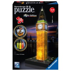 Пазлы Ravensburger 3D Пазл Ночной Биг-Бен 216 элементов