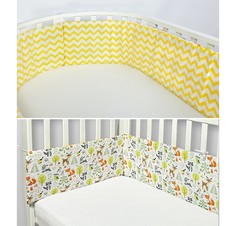 Бортики в кроватку Бортик в кроватку AmaroBaby двухсторонний Зверята (4 подушки)