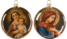 Елочные игрушки ErichKrause Decor Украшение медальон Дева Мария 8 см