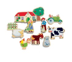 Игры для малышей Djeco Детская магнитная игра Ферма 24 детали
