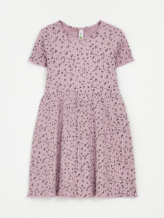 Трикотажное платье с принтом для девочек (розовый, 92) Sela