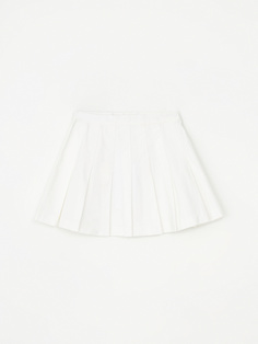 Юбка в складку для девочек (белый, 146) Sela