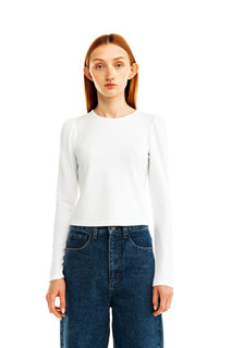 Лонгслив укороченный с объемными рукавами Befree