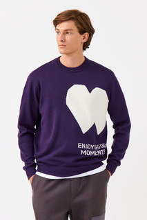 Джемпер хлопковый вязаный с принтом Befree