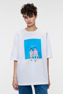 футболка женская Футболка хлопковая с принтом и надписями Befree