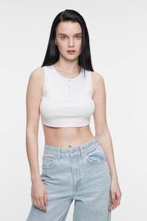 блузка женская Топ-майка хлопковый укороченный с кнопками Befree