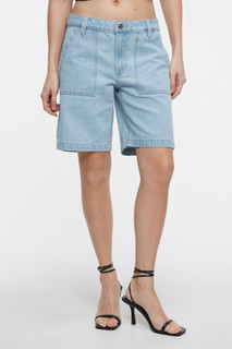 шорты джинсовые женские Шорты-бермуды джинсовые с накладными карманами Befree