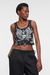 майка женская Майка-топ хлопковая укороченная с принтом Befree