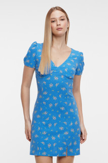 Платье мини приталенное с вырезом и шнуровкой на спине Befree