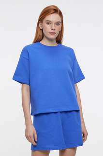 джемпер женский Футболка oversize короткая хлопковая из футера Befree
