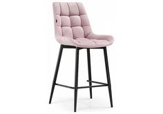 Барный стул Алст розовый/чёрный Bravo