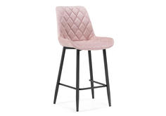 Барный стул Баодин велюр розовый / черный Bravo