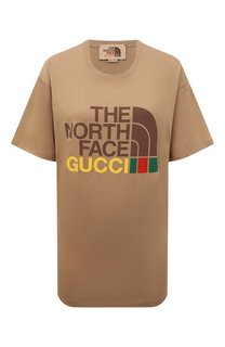 Хлопковая футболка The North Face x Gucci Gucci