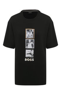 Хлопковая футболка BOSS