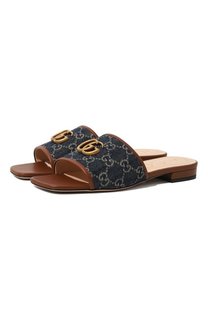 Текстильные шлепанцы Gucci