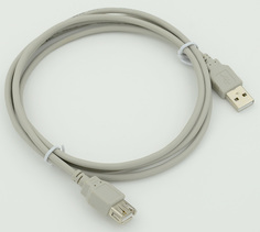 Кабель-удлинитель USB A(m) USB A(f) 1.8м серый Noname