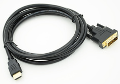 Кабель HDMI (m) DVI-D (m) 2м черный Noname
